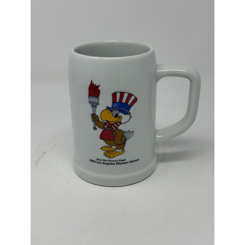Sam The Eagle 1984 Los Angeles Summer Olympics Games Tankard Mug by Papel